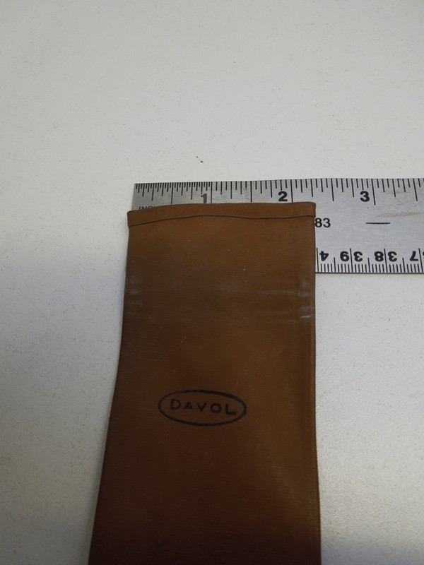 VINTAGE DAVOL THROAT ICE BAG Rubberized with original lace and clasp. gallery