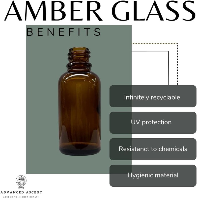 Amber Glass Nasal Sprayer 1 oz - Refillable, Travel Size, 2 Pack for Essentials gallery