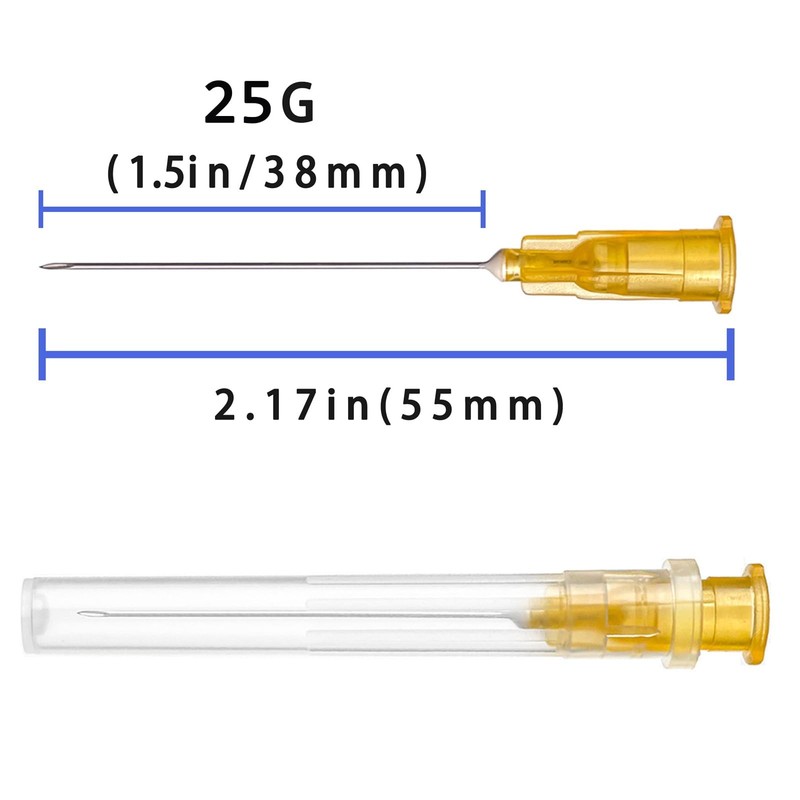 100Pack 25Ga 1.5 inch Needles Luer Lock Lab Dispensing 25G gallery