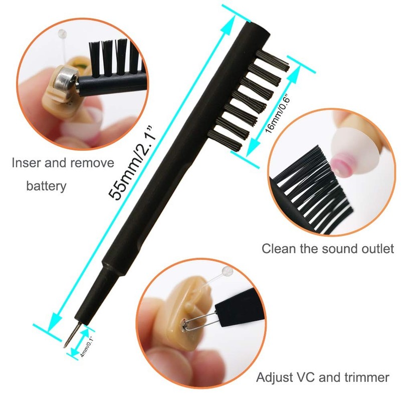 8 Pieces Hearing aid Amplifier Cleaning Tools, Earbuds/Headphones Black gallery