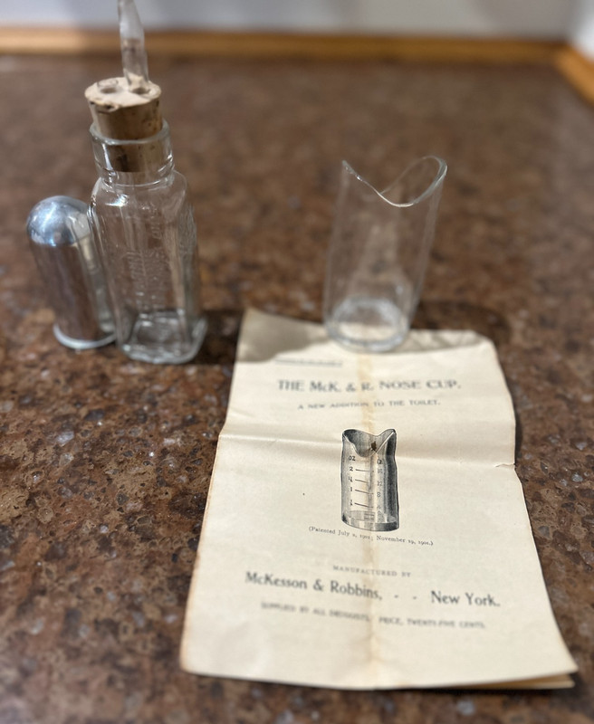 Two Glass Nasal Devices, Antique Medical Equipment, Very Interesting