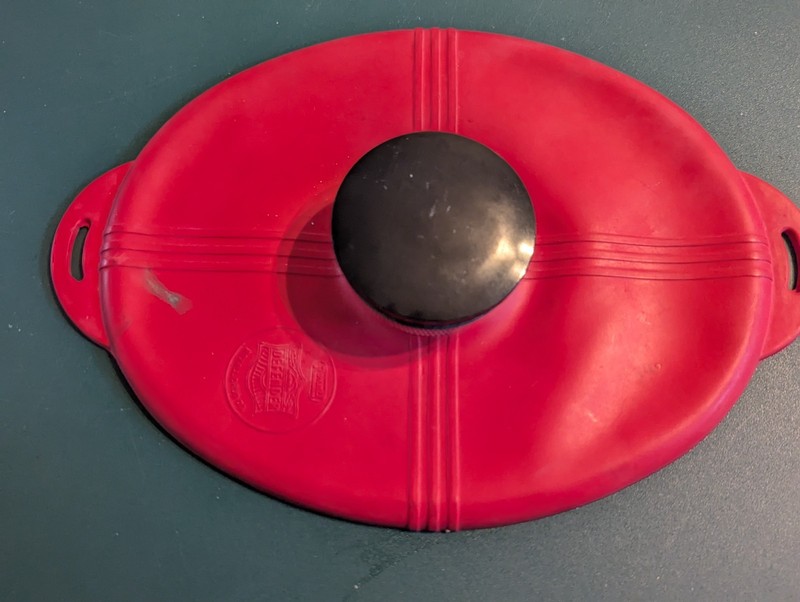 Vintage Defender Red Molded Ice Bag GUC