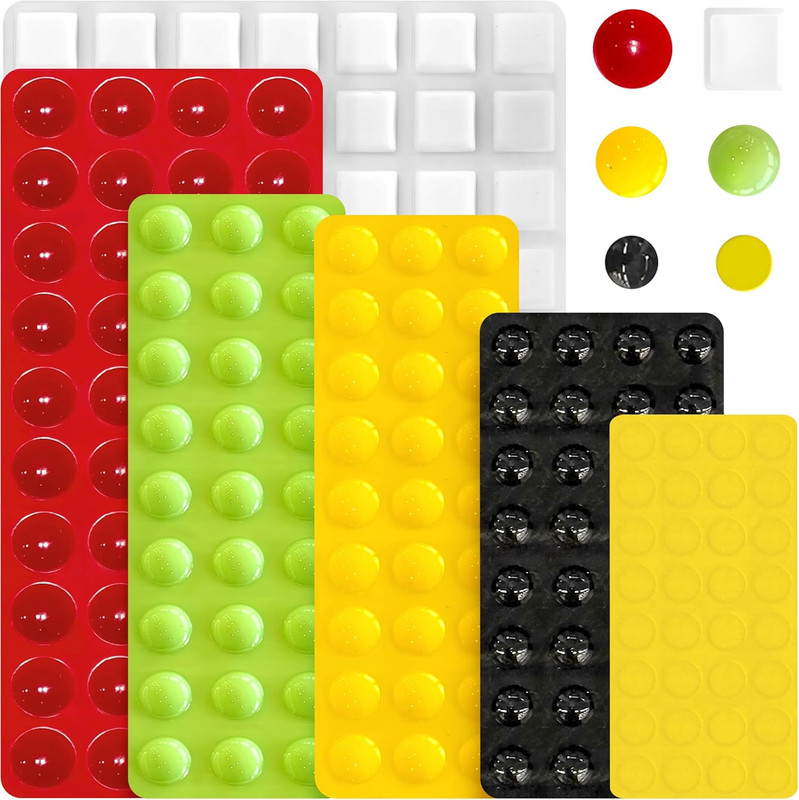 Tactile Bump Dots 225 Pcs: Raised Silicone Stickers for Seniors, Visually Impair