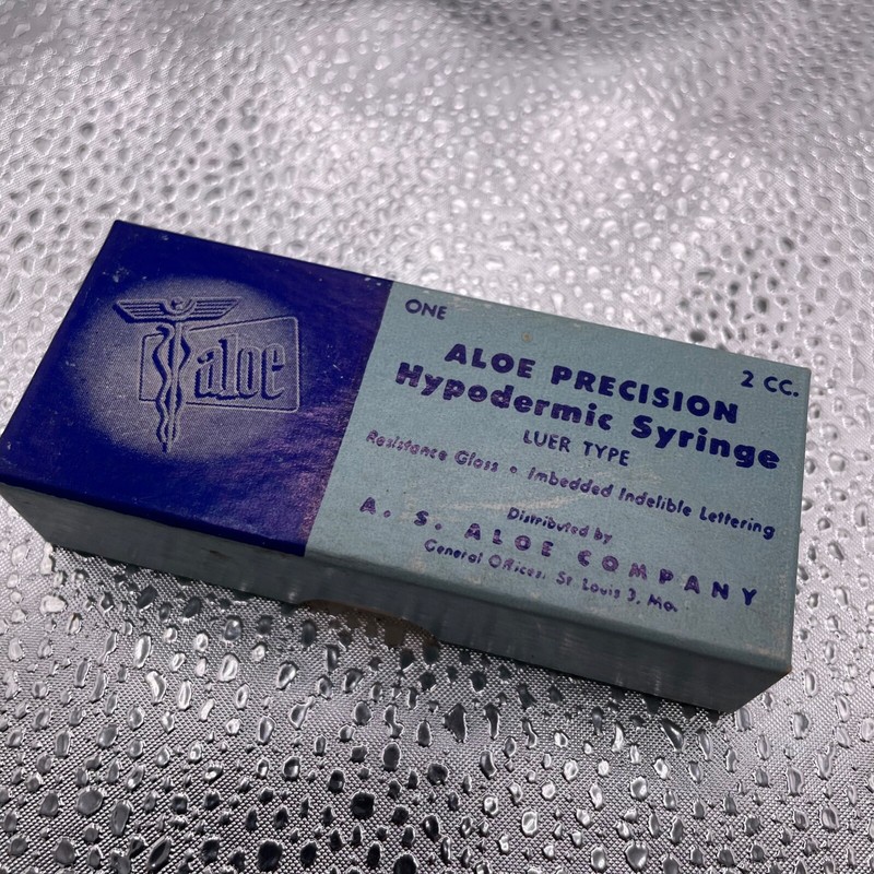 Vintage Aloe Precision Hypodermic Syringe – A704A 2CC USA ALOE COMPANY