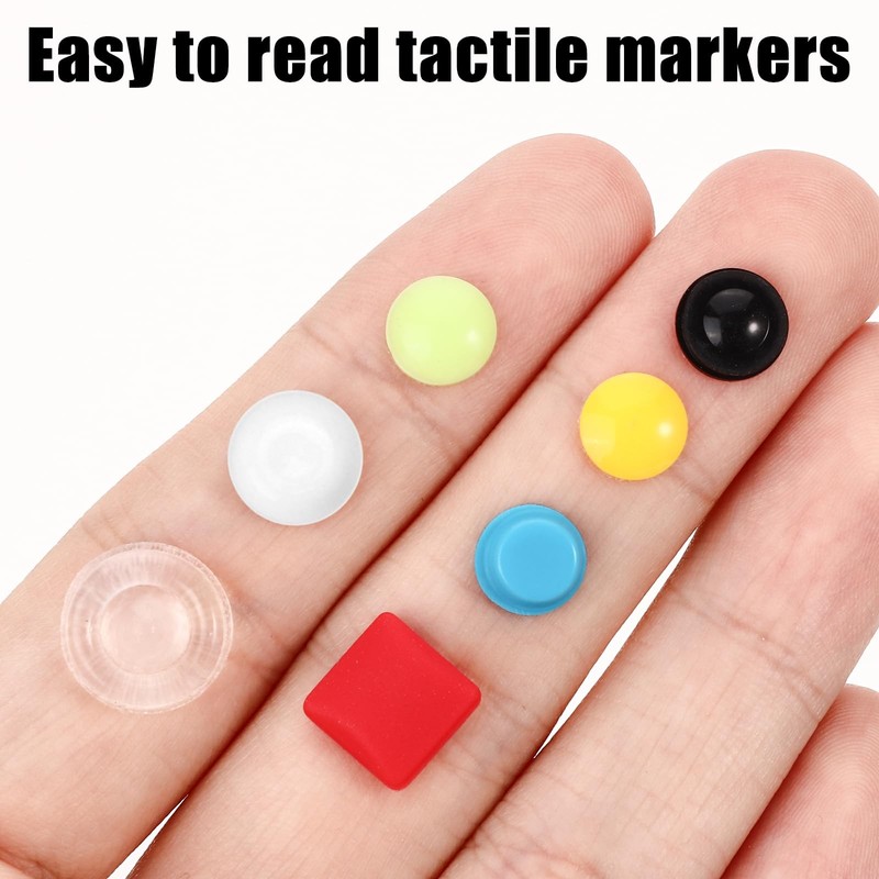 245PCS Bump Dots for Visually Impaired, Assorted Styles Braille Stickers, Low... gallery