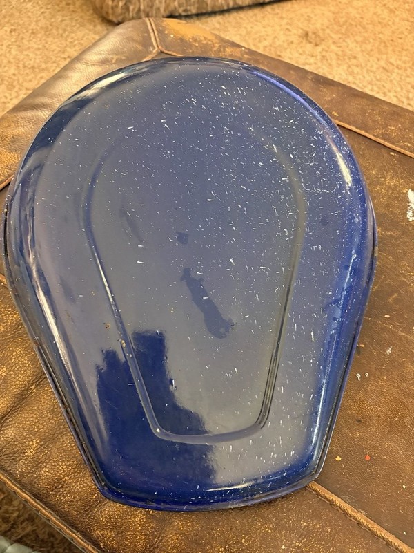 Vintage Blue Speckled Enamelware Bedpan Hospital Urinal gallery
