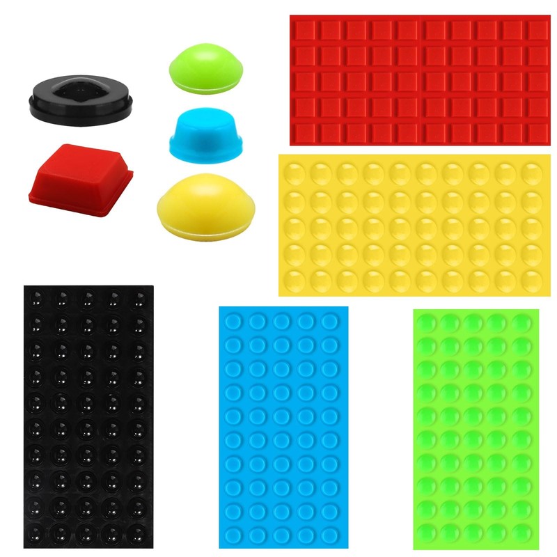 250pcs Bump Dots for Visually Impaired, Assorted Sizes Adhesive Silicone Brai...