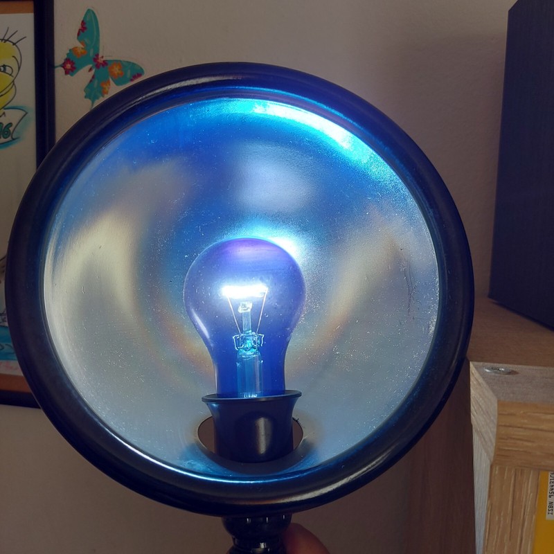Vintage 1972 USSR Blue Light Therapy Medical Lamp Hand Reflector NOS + Box gallery