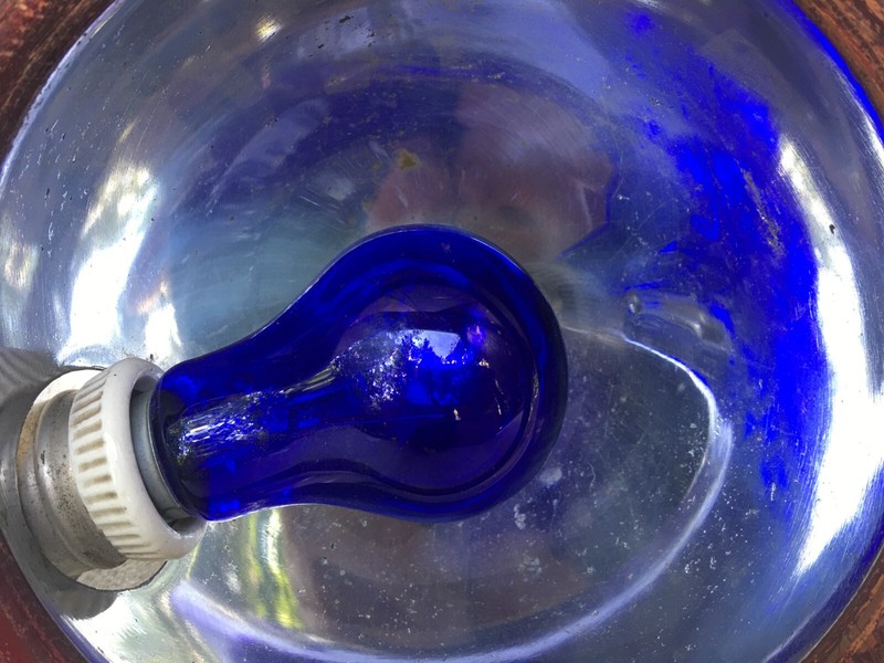 SOVIET VINTAGE BLUE LIGHT THERAPY LAMP MEDICAL INFRARED REFLECTOR gallery