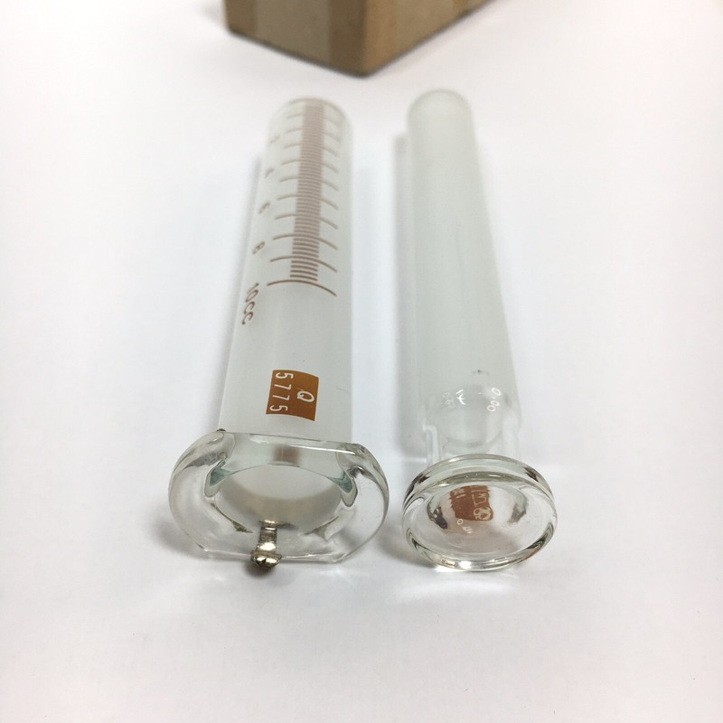B-D Luer 10cc Glass Syringe PROPERTY of US • Q5775 Vintage 1953 Becton Dickinson gallery