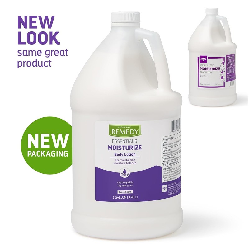 Medline Remedy Essentials Moisturizing Body Lotion (1 Gallon Bottle), 1 Count, F gallery