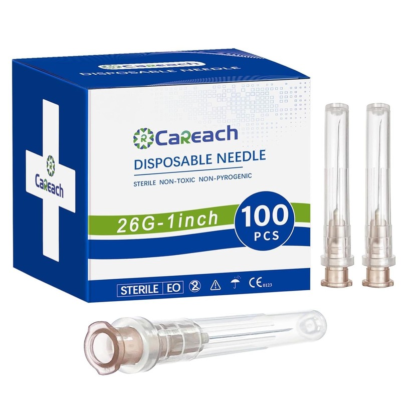 100pcs Sterile 26 Ga 1 Inch Stainless Steel Needles for Lab & Industrial Use gallery