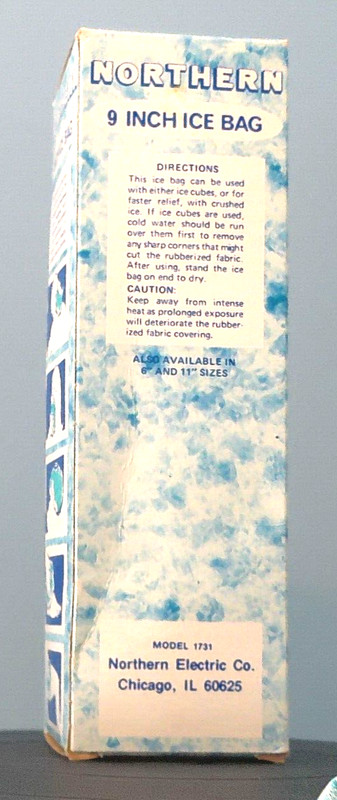 Vintage Northern Electric 9" Ice Bag New Cold Pack Headache Sprains Green Blue gallery