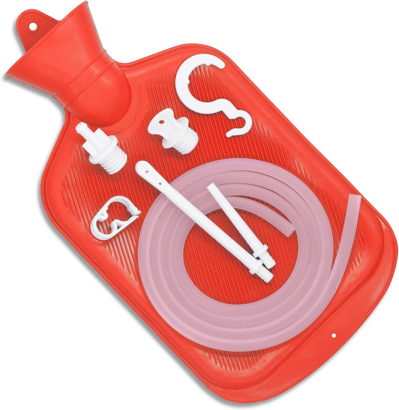 Enema Bag Kit 2L with 5ft Hose Coffee Enemas at Home Water Shower Douche Colon D