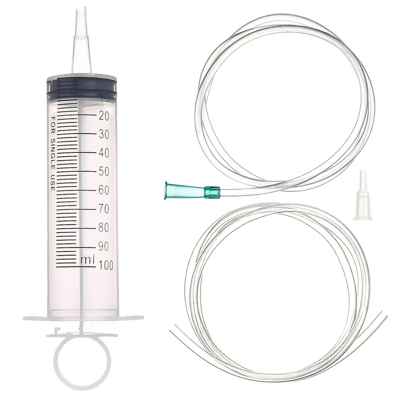 SHAOTONG 100ml Syringe with 40 Inch Tube and Tip Adapter, for 100ML/CC