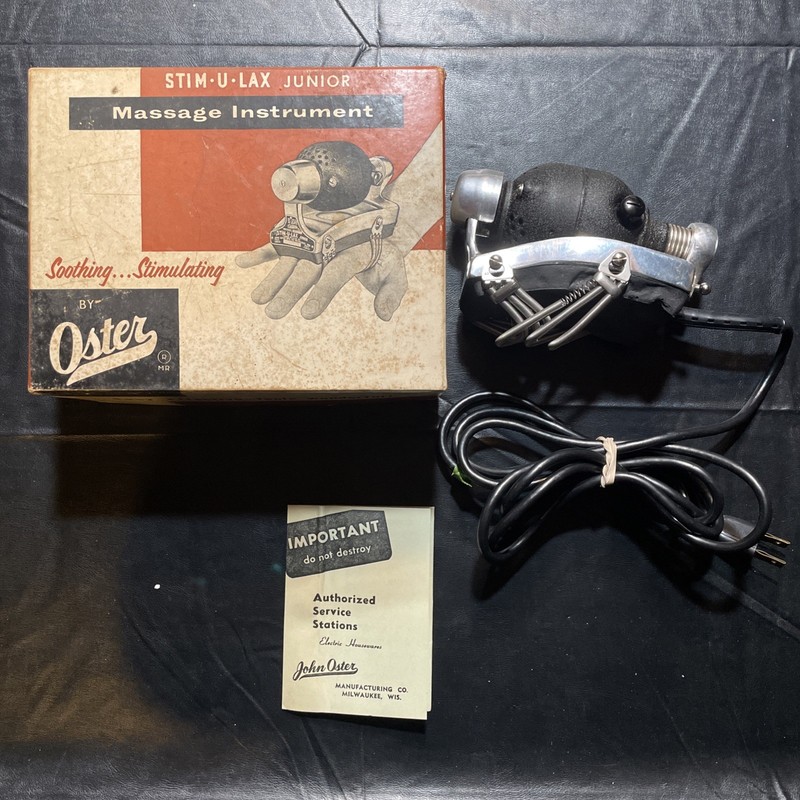 Vintage MCM 1950s Oster Stim U Lax Junior Model M-4 Electric Massage Tested