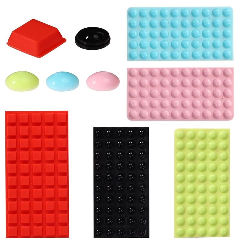 250pcs Visually Impaired Bump Dots, Silicone Assorted Colors & Sizes Vision I…