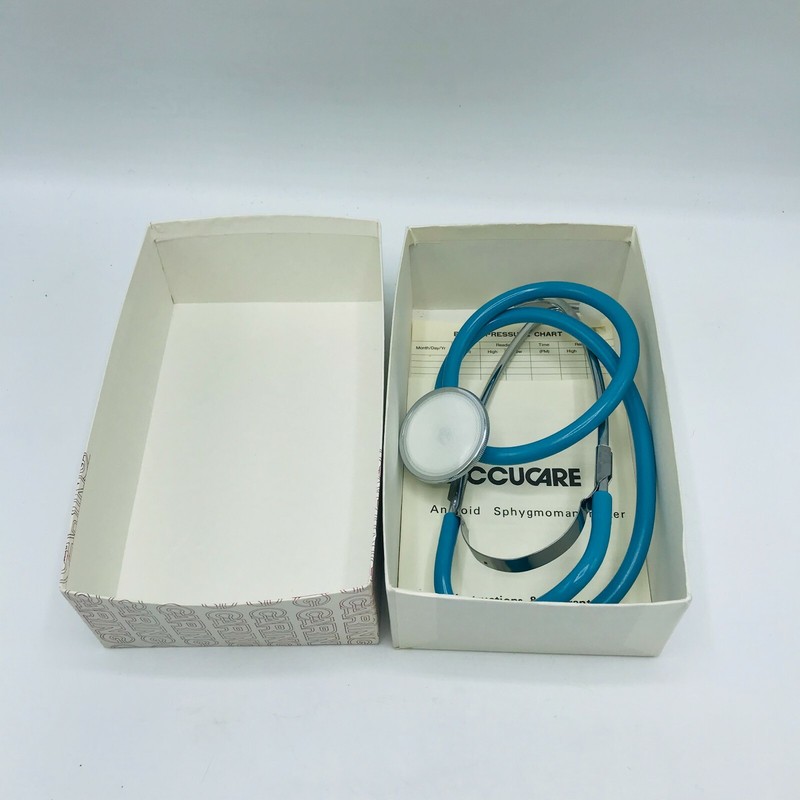 Vintage New Stethescope Accucare 9518 Aneroid Sphygmomanometer Japan Box gallery