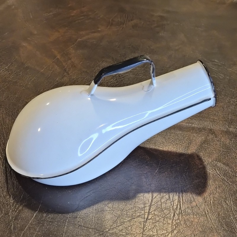 Vintage White Enamel Male Urinal Collectible Medical Device Bedpan gallery