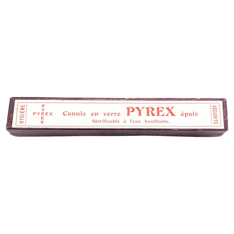 Vtg PYREX Enema or Vaginal Douche Cannula French Lab Glass in Box Oddity gallery