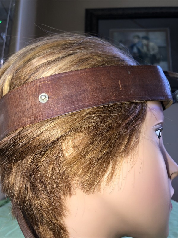 Antique Doctor’s Medical Head Lamp Flashlight Leather Headband Quack Medicine gallery