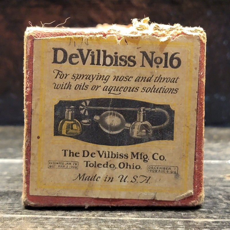 Vintage DeVilbiss No. 16 – Nose & Throat Oil Sprayer Box Only