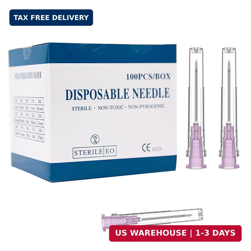 18 Gauge 1 Inch Needle (100Pack),Luer Lock Industrial Accessories Needles,Indivi