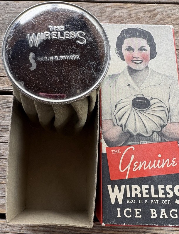 Wireless Ice Bag~Made Under War Restrictions~1940’s~The LOBL Mfg Co~Mass gallery
