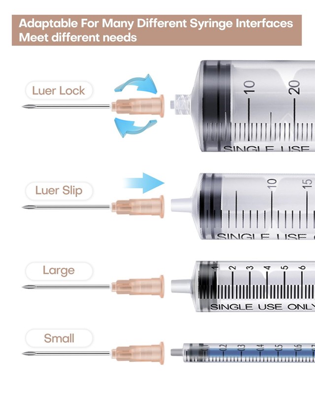 100 Pack 26Ga 1 Inch Injection Needle Sterile Disposable for Lab 26G gallery