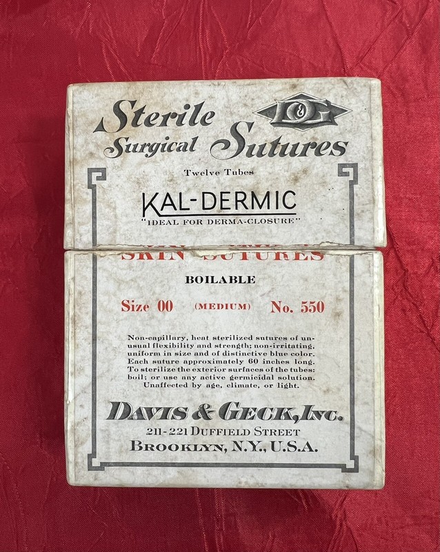Surgical Sutures Sterile Kal-dermic Davis & Geck Vintage Size 00 Medium