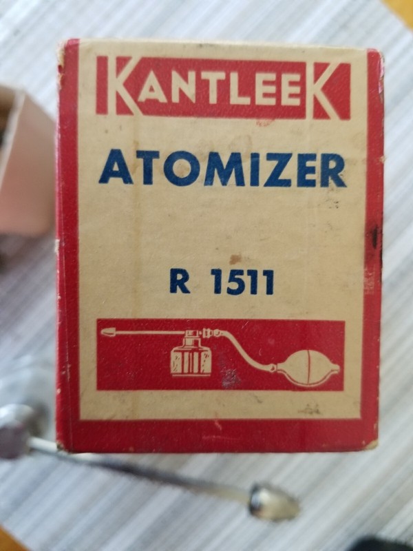 Vintage Rexall Kantleek Glass Atomizer W Original Box Medical Perfume gallery