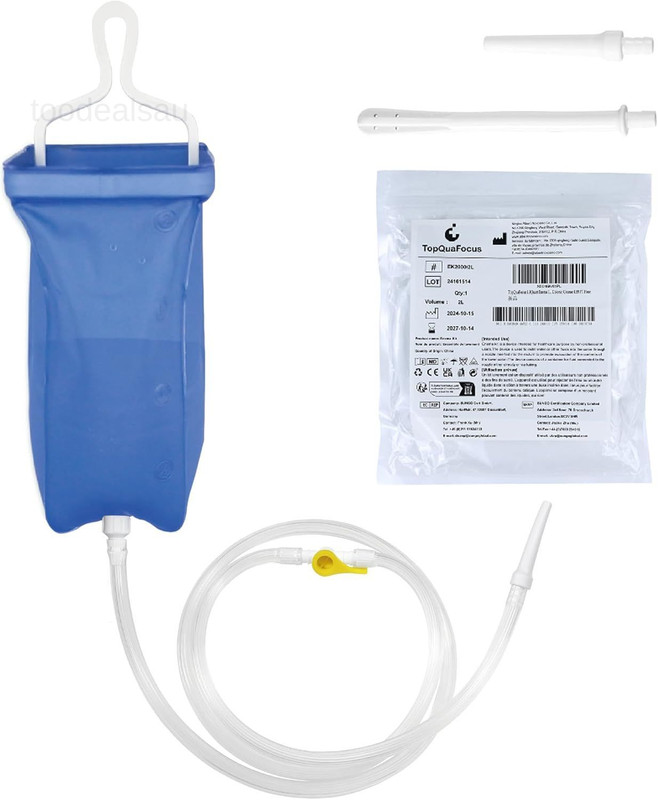 1.8Quart Enema Irrigator Home Coffee Bag Kit for Colon Blue