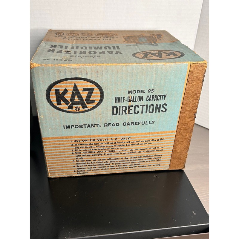 Vintage KAZ Electric Vaporizer and Humidifer Model # . 95 W/ Original Box gallery
