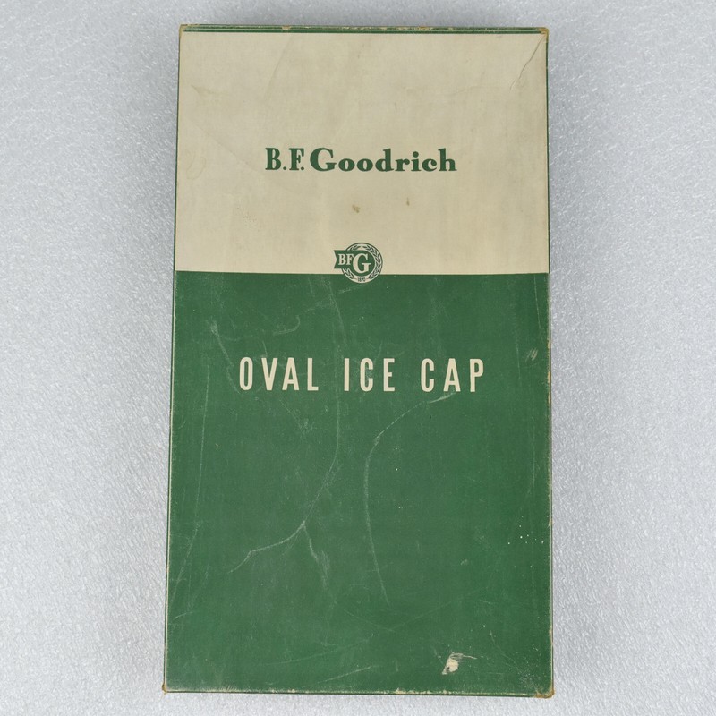 Vintage B.F. Goodrich Rubber Oval Ice Cap Cold Treatment Bag No. 29 w/ Box gallery