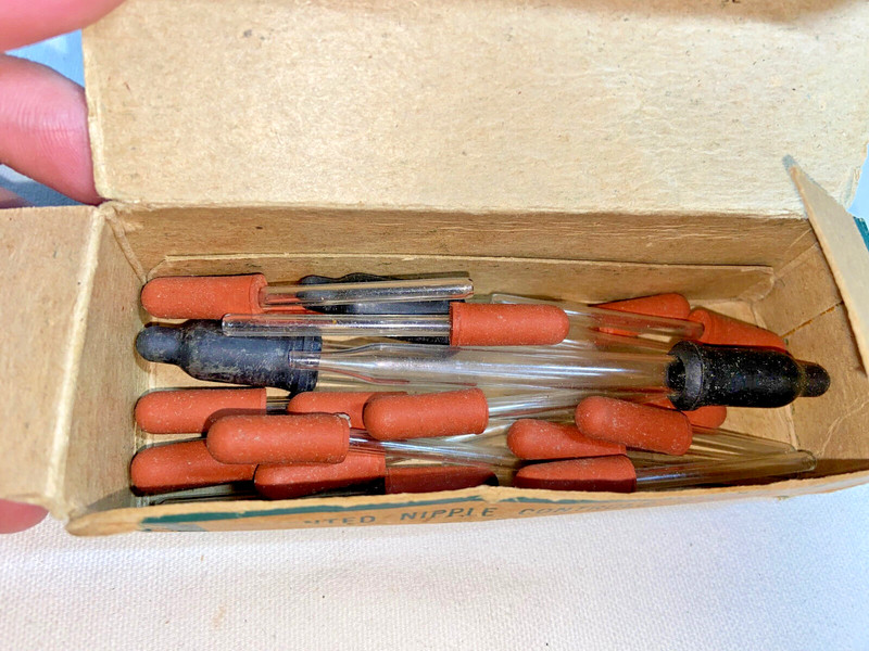 Antique 1930’s Drop - A - Time Medicine Droppers Original Box, Chicago, IL (NOS) gallery