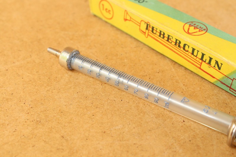 Vintage Unused Glass Syringe Prema Tuberculin Boxed 1 ml cc 1960s Czechoslovakia gallery