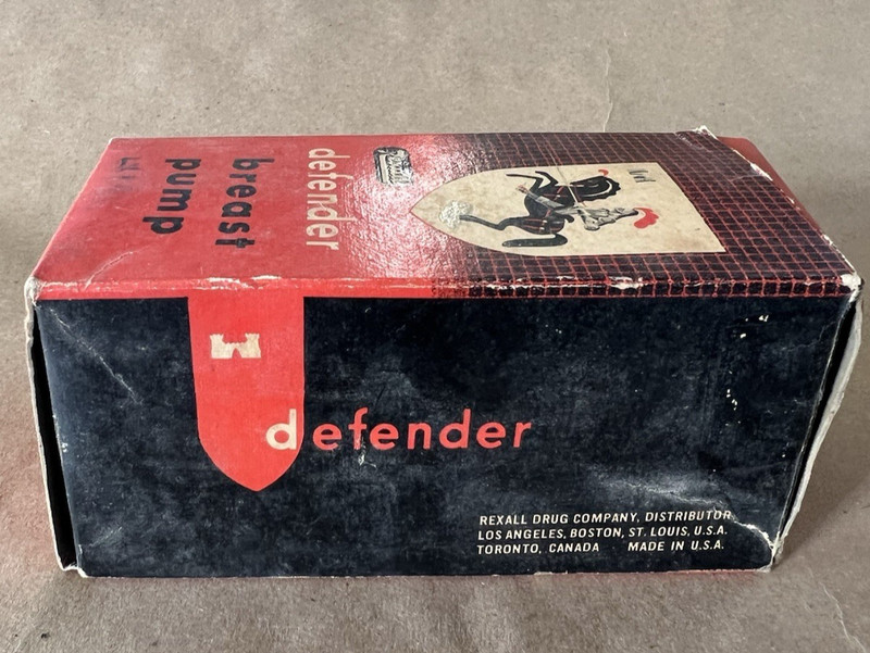 VINTAGE Rexall Defender Breast Pump IN ORIGINAL BOX gallery