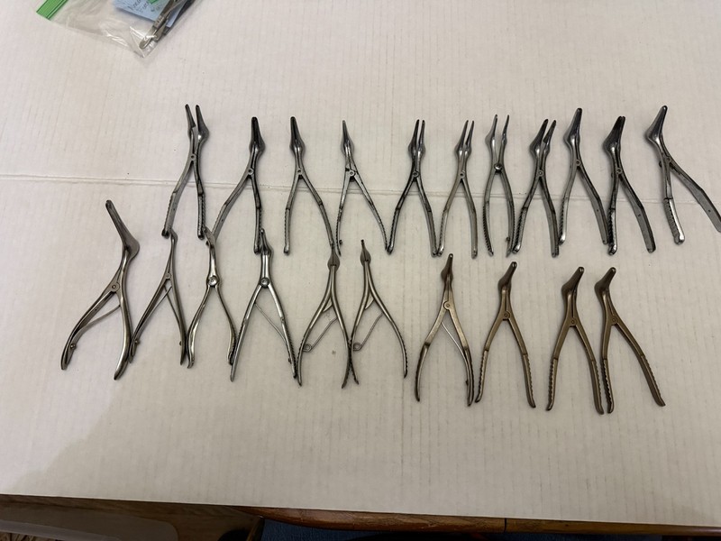 Vintage Surgeon’s bulk Lot of 21 Nasal Speculums ENT Doctor