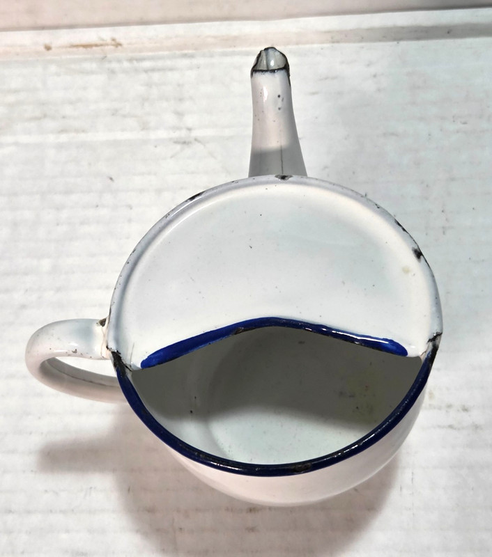 Vintage Enamel ~ Medical Feeding / Drinking ~ Invalid Cup ~ Infant Feeder gallery
