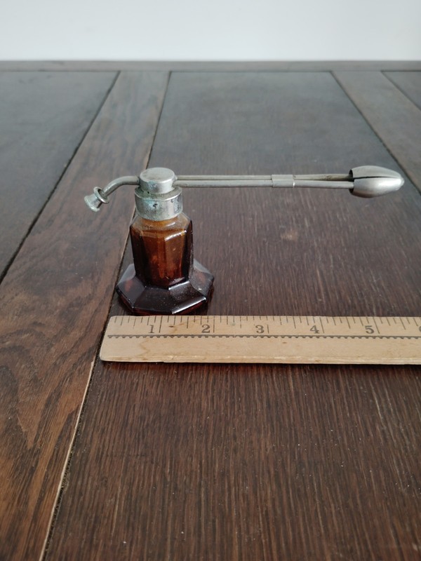 Vintage Medical Atomizer Amber Glass Apothecary gallery