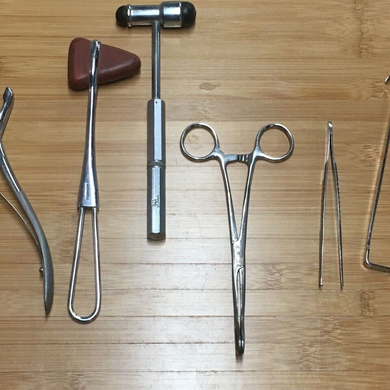 Vintage Doctors Medical Reflex Hammer Tools Richards Memphis Germany Stainless gallery