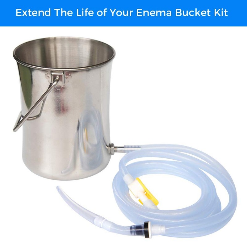 Enema-Bag/Bucket Kit Replacement Part, Silicone Enema Hose 6.5ft, White gallery