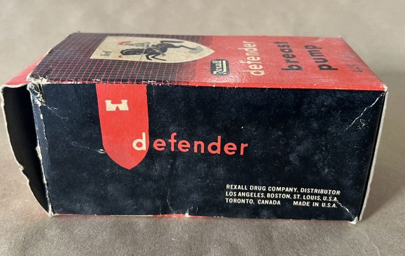 VINTAGE Rexall Defender Breast Pump IN ORIGINAL BOX gallery