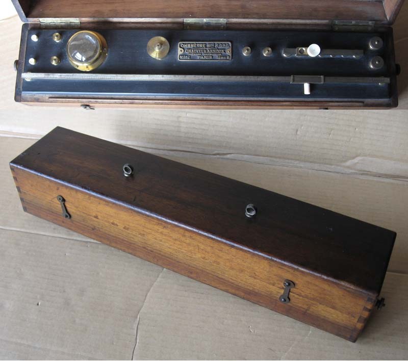 ANTIQUE FRENCH TECHNICAL INSTRUMENT DEVICE OHMMETER / CHAUVIN&ARNOUX PARIS 1904 gallery