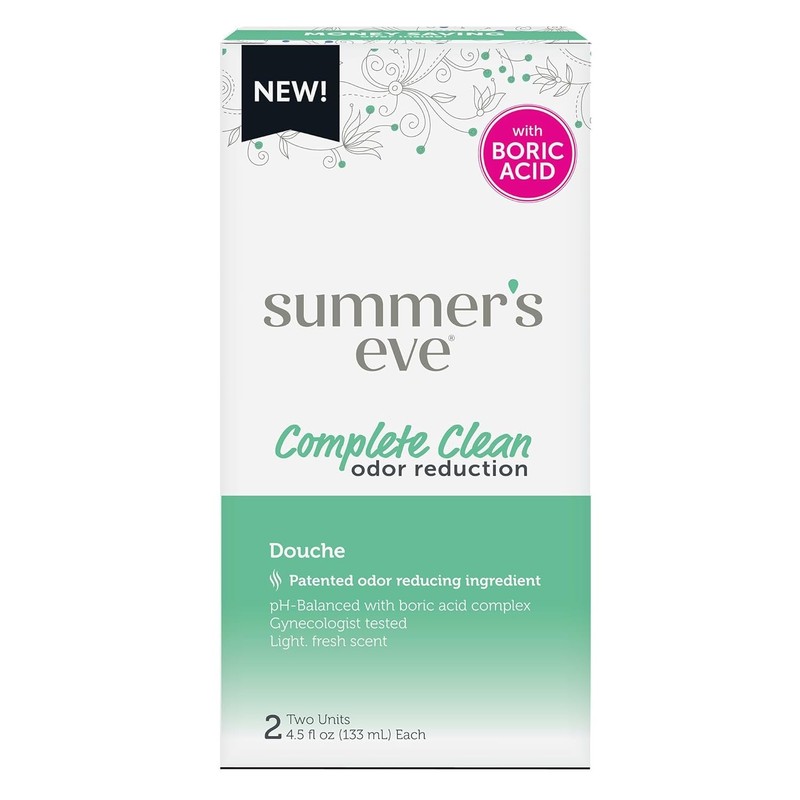 Summer’s Eve Feminine Douche, Complete Clean Odor Reduction with Boric Acid…