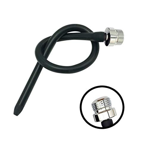 Silicone Nozzle Enema Attachment Reusable Douche Black 50cm*12mm black, gallery