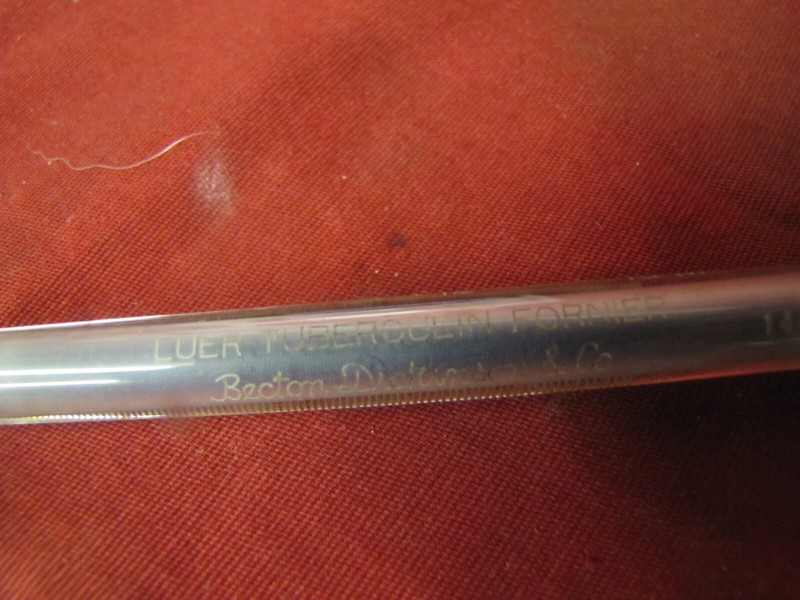 Antique Glass Becton, Dickinson & Co. X-Acto Syringe #4 gallery