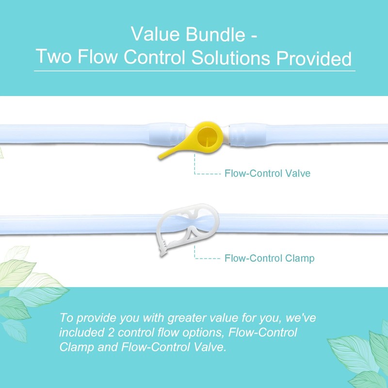 Enema Kit Replacement Part - 6.6ft Silicone Hose With 6 Tips, Clear gallery