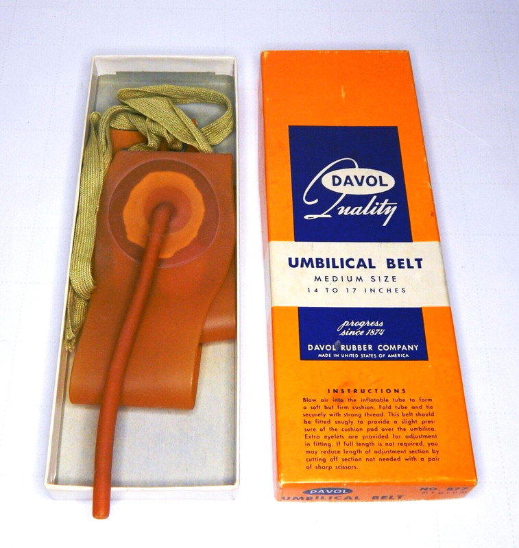 Vintage Davol Quality Medium Size Umbilical Belt No. 877 Made in USA