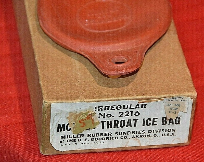 VINTAGE MILLER STANDARD "THROAT ICE BAG" NO. 255 B.F. GOODRICH CO., ORIGINAL BOX gallery